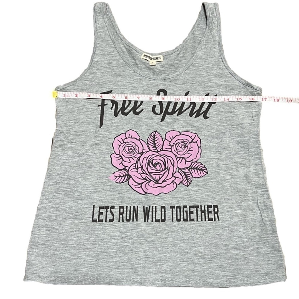 Inspired Hearts Rose Free Spirit Lets Run Wild Together Tank Top Women Size M - Picture 11 of 12